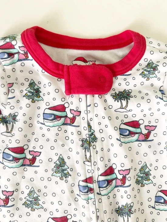 Vineyard Vines Baby Skis & Trees Whale Holiday Christmas Footie Pajamas 6-12M - Picture 3 of 6